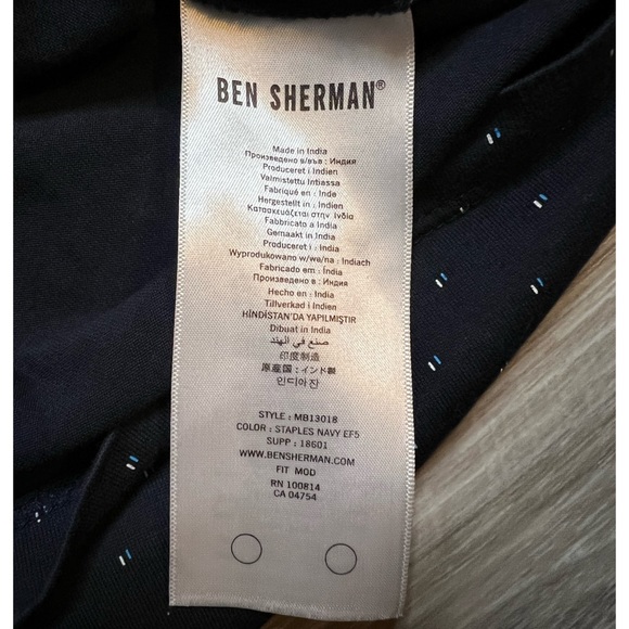 Ben Sherman : cotton patterned basic pocket tee - Picture 6 of 9